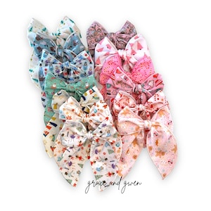 Holiday Sailor Bows | Hair Bows for Girls | Santa Hair Bows | Winter Sailor Bows | Toddler Bow | Christmas Bows | Bows for Girls | Clip Bows