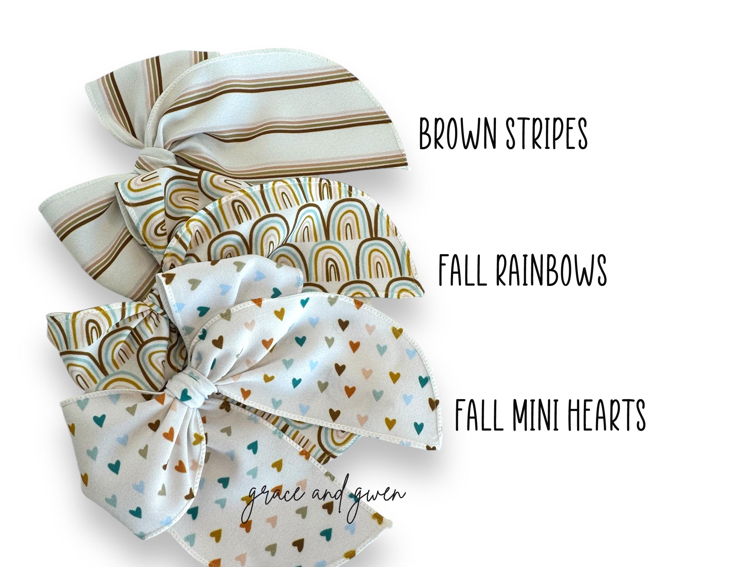 Fall Chair Bows Muted Fall Grace Bows | Hair Bows for Girls | Fall Hair Bow | Sailor ...