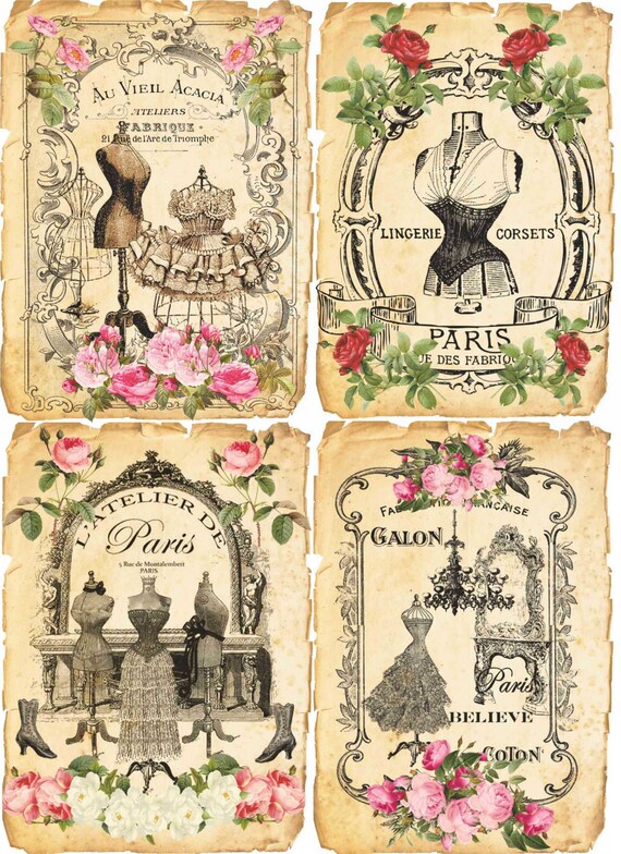 Scrapbooks-Vintage Tricot 4 x Serviettes en papier pour découpage artisanat