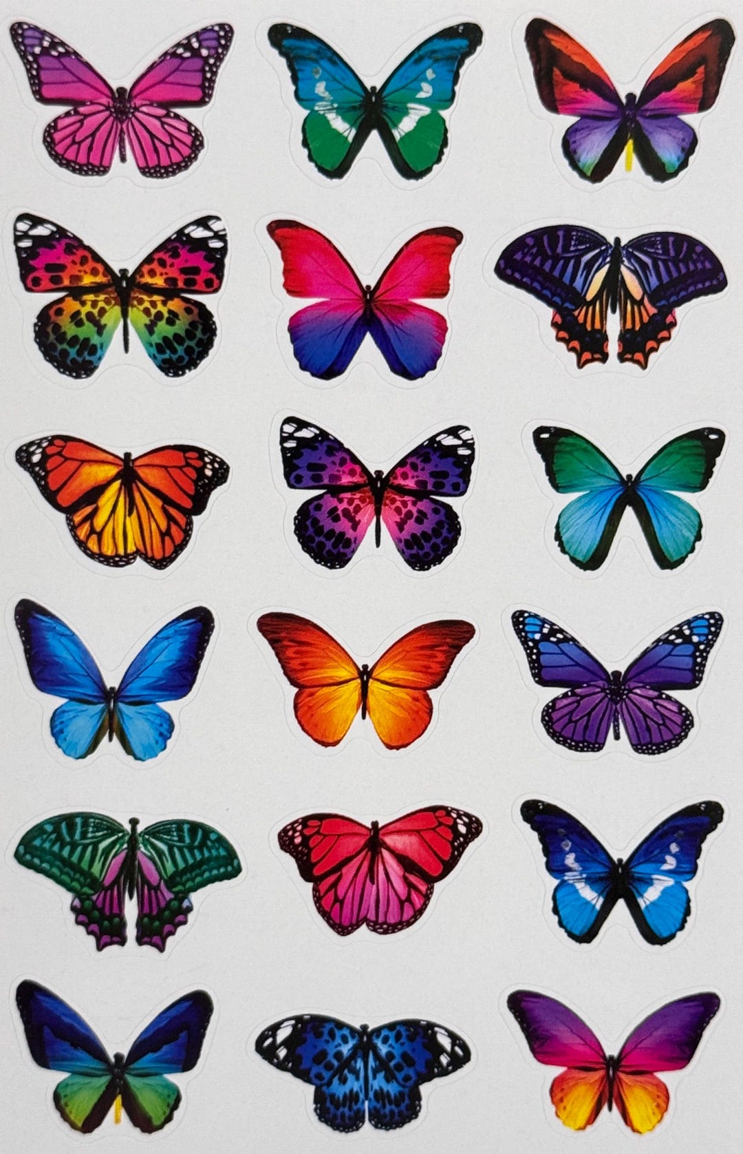 Butterfly Stickers Set With Colorful Butterfly Stickers for ...