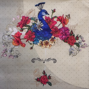 Serviette en papier paon élégant et oiseau doré pour travaux de découpage, bricolage Scrapbooking, fabrication de cartes, papier floral pour projets artistiques, fond beige