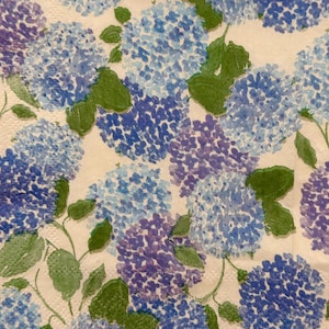 Hortensia bloemen papieren servet voor decoupage Scrapbooking Kaarten maken ambachten 10'' lichtblauwe paarse bloemen zomer DIY decoupage servet kunst