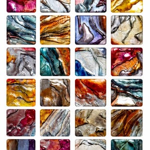Abstract Agate Decoupage Rice Paper, Colorful Marble Tile Print For Scrapbooking Card Making Arts, Paper Or Cardstock Options A4 8x11'' 1 PC