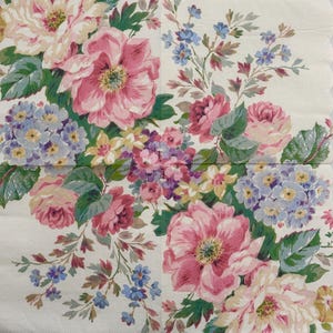 Decoupage Napkin with Colorful Peonies Roses Hydrangeas, Summer Flowers in Vintage Cottage Style, Easter Mother’s Day DIY Craft 1 PCS 13&#39;&#39;