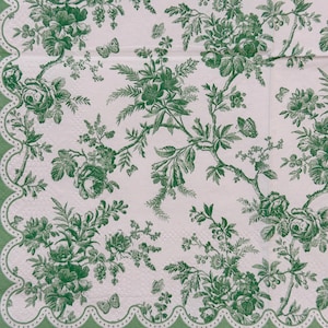 Papierserviette für Decoupage, Scrapbooking, Kartenherstellung, Frühlingshandwerk, Decoupage-Blumen-Serviette im Vintage-Stil 26 cm