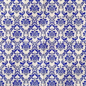 Vintage Blue Damask Pattern Paper Napkin for Decoupage, Elegant Floral Ornament Paper Napkin for Crafting, Scrapbooking DIY Projects 13&#39;&#39;