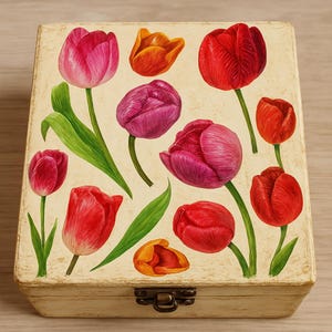 Autocollants 3D tulipes gonflées, autocollants texturés en silicone rouge rose jaune orange, lot d'autocollants magiques pour scrapbooking, fabrication de cartes, décoration