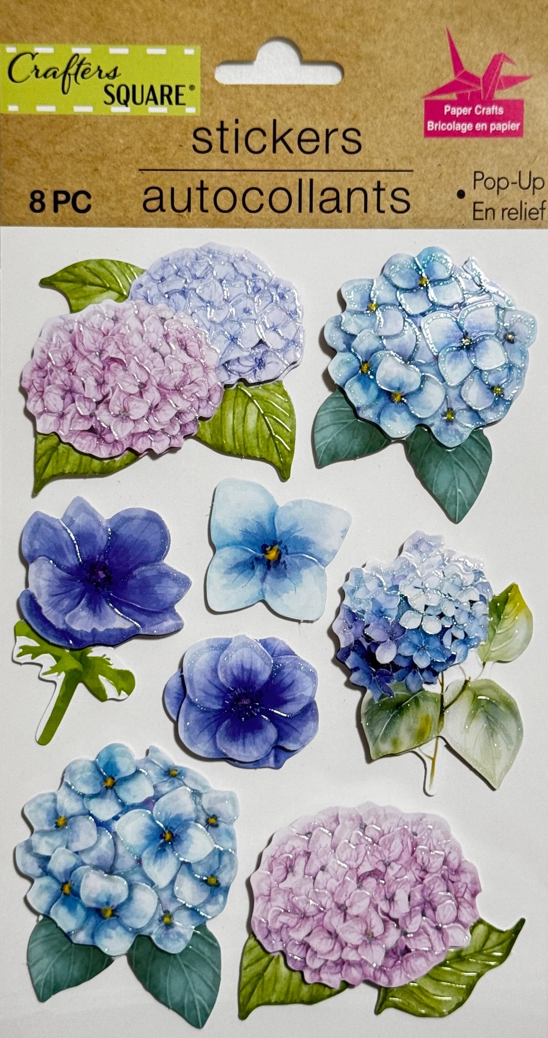 3D Hydrangea Flower Stickers Cardboard Pop up Hydrangea Bloom Floral ...