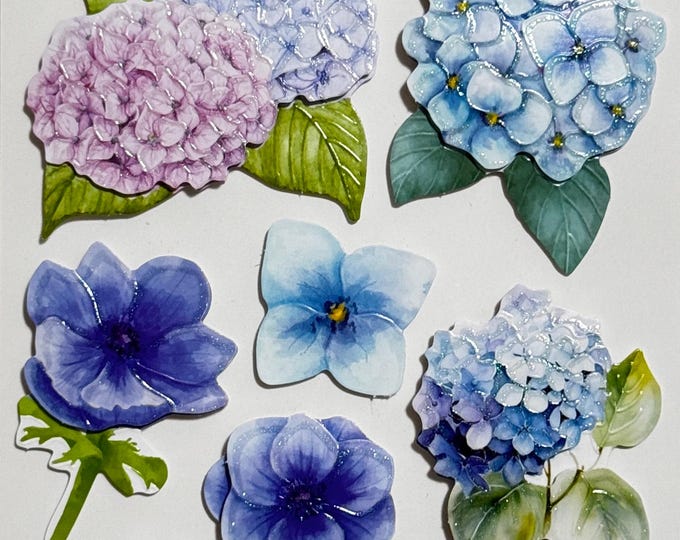 3D Hydrangea Flower Stickers Cardboard Pop up Hydrangea Bloom Floral ...