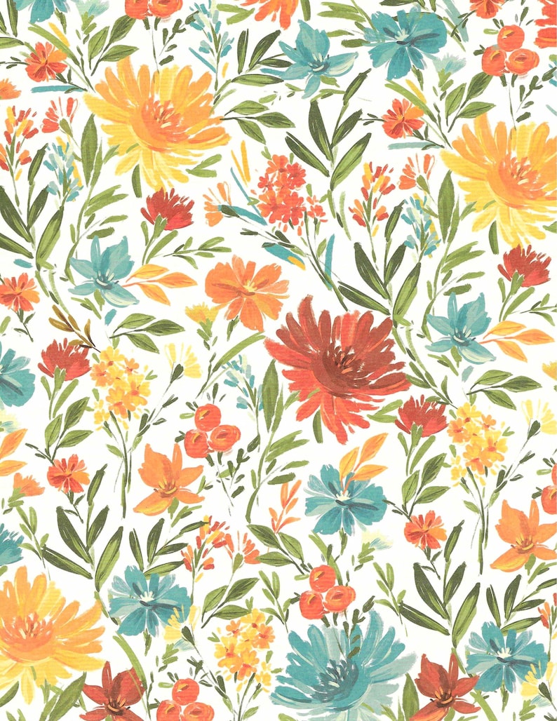 Craft Paper With Vibrant Floral Pattern for Scrapbooking, Card Making ...