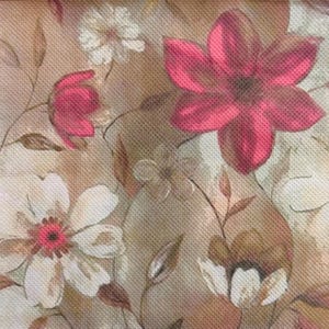 Elegant Floral Paper Napkin for Decoupage with Bright Red and White Flowers – Perfect for DIY Craft Decoupage Projects 13&#39;&#39; 1PC Decoupage
