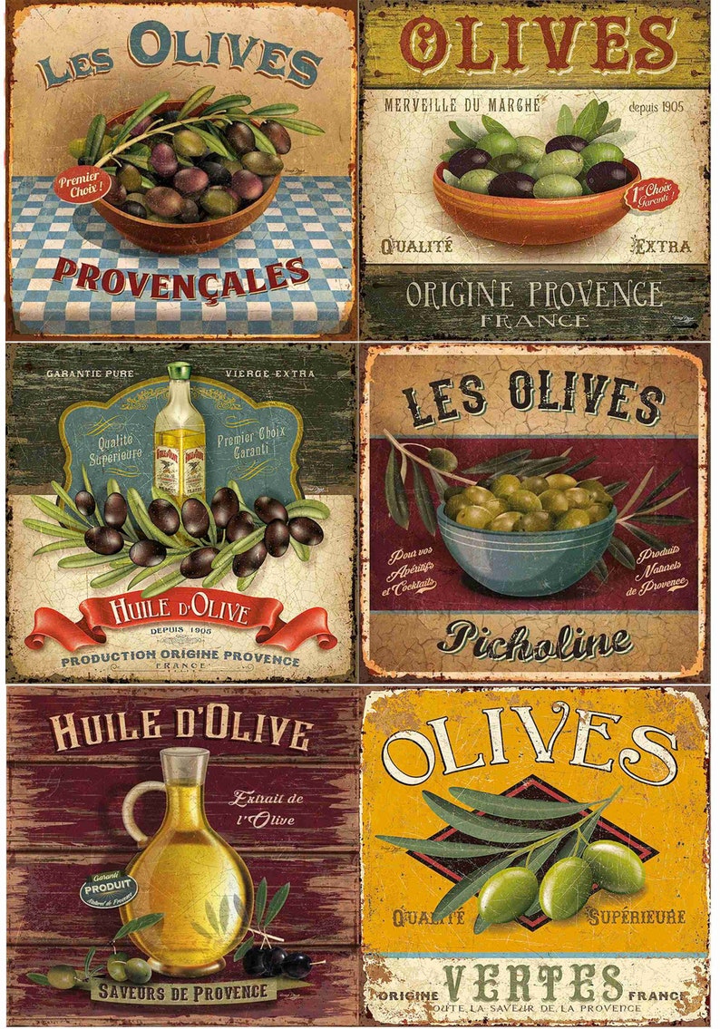 Paper print scrapbooking Olive food paper Art Decoupage Vintage designer Collage cardboard Craft handmade home decor napkins 7X11WV78