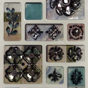 12 Stück Aufkleber 3D Puffy Stickers Set für Scrapbooking, Kartenherstellung, DIY Handwerk, Vintage Blumen- und Ornamentverzierungen, selbstklebend