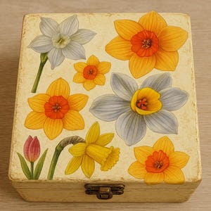 Adesivos texturizados com narcisos narcisos, flores brancas amarelas, tema de jardim de primavera, adesivos para scrapbooking, cartão, fazer álbum, decoupage
