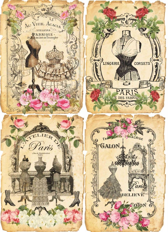 Scrapbooking paper Art Decoupage napkins Vintage print designer Collage cardboard Craft Handmade homedecor bouquet flower paper 7X11V56