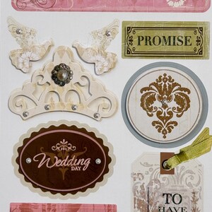 Hochzeitsaufkleber-Set - Liebe für immer, Hochzeitstag, Versprechen, Halt haben, romantische Aufkleber für Scrapbooking, Kartenherstellung, Journale, Kunsthandwerk
