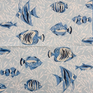 Underwater Ocean Fish Paper Napkin for Decoupage Card Making Scrapbooking DIY Crafts, Summer Beach Theme, Sea Life Blue Tones napkin 13&quot; 1PC