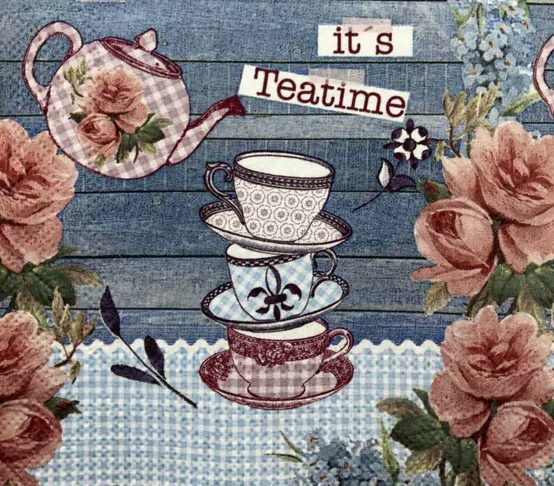 Paper napkin Decoupage napkins Art paper Scrapbooking paper Art print Vintage paper Craft DIY retro Handmade Teatime rose napkins 10*10#13