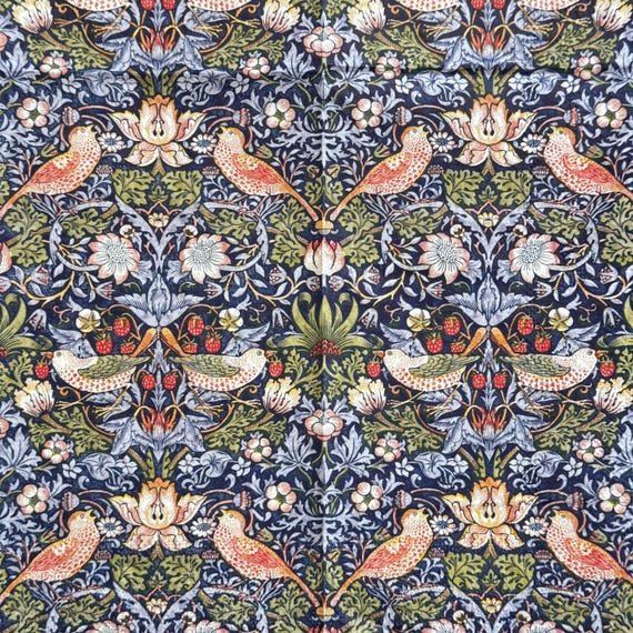 Vintage Birds Flowers Decoupage Paper Napkin William Morris Style Botanical Pattern Nature Inspired, DIY Crafts Scrapbooking Decor 16'' 1PCs