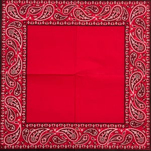 1 Stück rotes Paisley Bandana Muster Papierserviette für Decoupage, Scrapbooking Western Cowboy Dekor, Kartenherstellung Collage DIY Handwerk Versorgung 13 ''