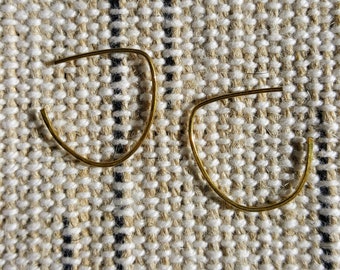 Hecate Organic Brass Hoops