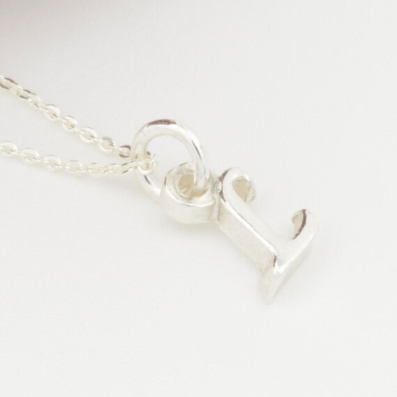 Necklace. Handmade Solid Silver Letter 