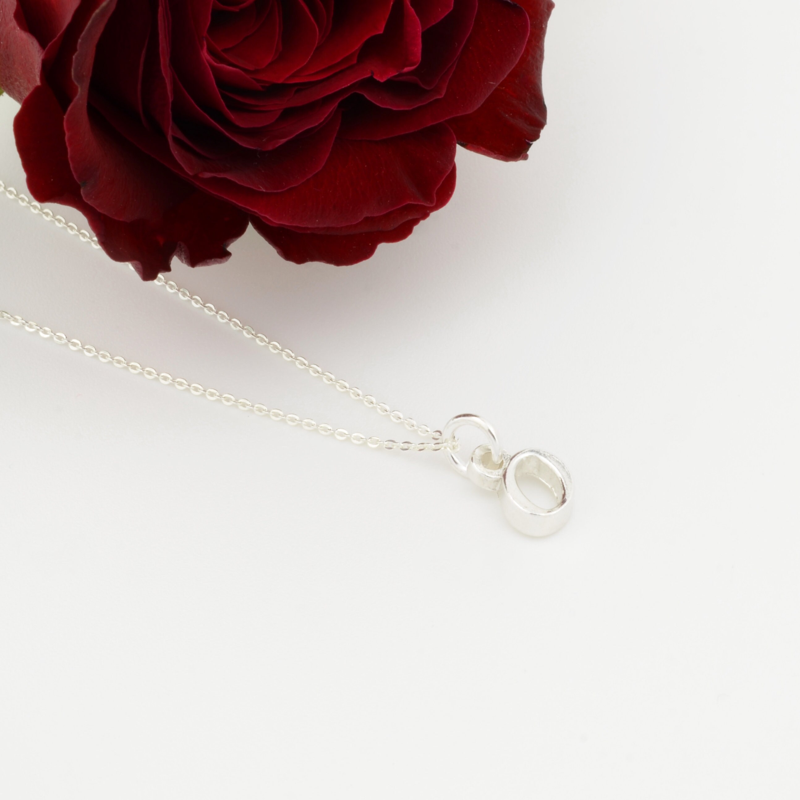 Letter O Necklace. Handmade Solid Silver Initial O Charm on Etsy