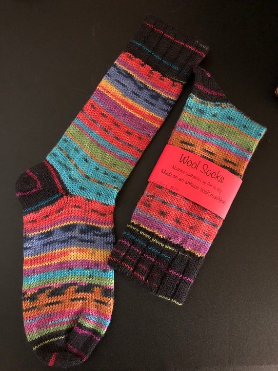 Superwash Wool Diabetic Socks W 8-9 W 8-9 shoe size Ready to Ship Today!!