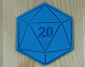 D20 Dice Cookie Cutter (2-Piece)