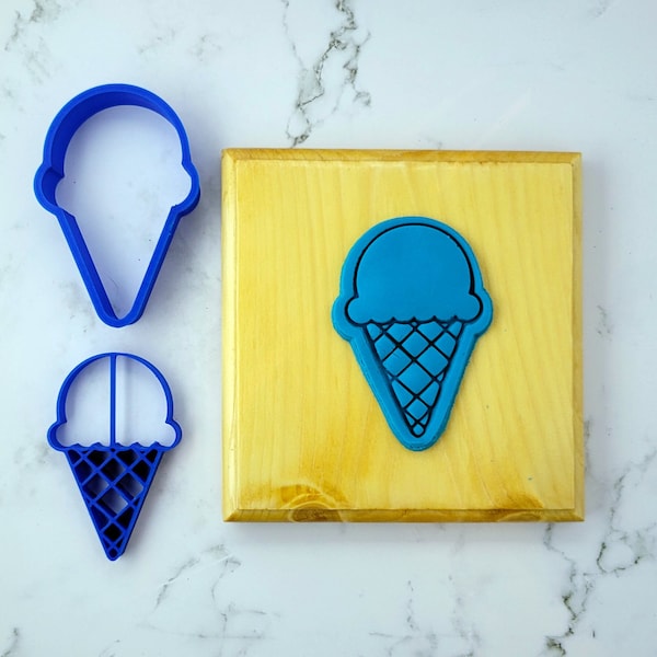 Nerdy Cutter Collection: 2-Piece Ice Cream Cone Cookie Cutter Set for Crafts & Baking