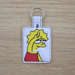 Embroidered The Yellow Folks Lisa S. Loser Key Chain