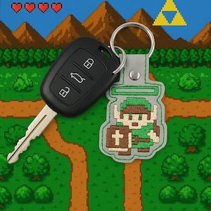 Embroidered Link Aldi Quarter Keeper Snap Tab Keychain