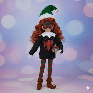 Spidey Arachno Kid Elf Costume, Embroidered