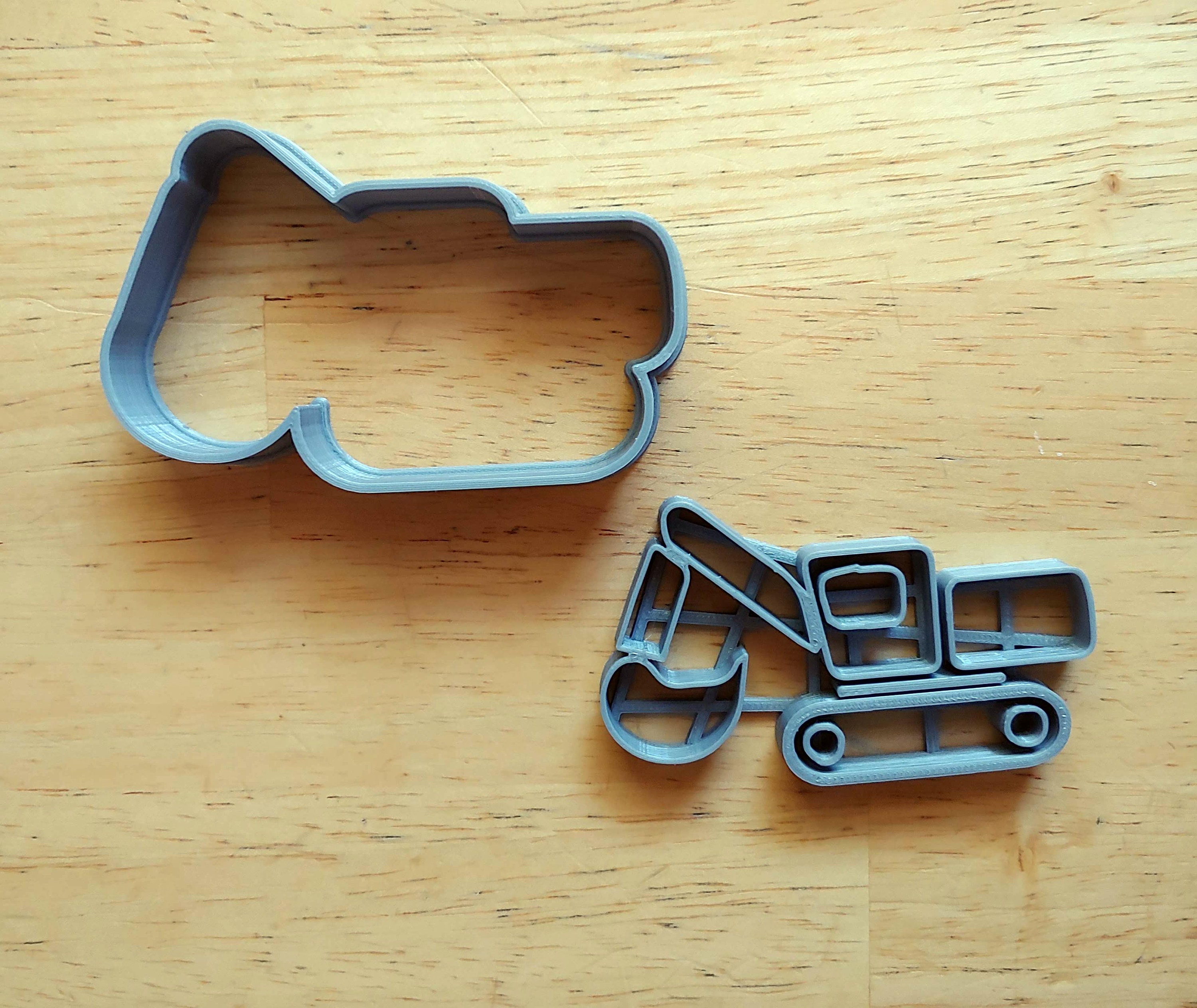 Excavator Cookie Cutter 2piece Etsy