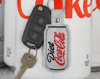 Embroidered Diet Brown Cola Can Key Chain