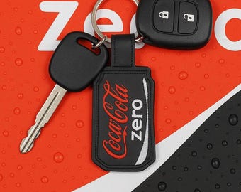 Embroidered Zero Sugar Brown Cola Can Key Chain