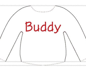 Elf Friend Personalized Name Sweater