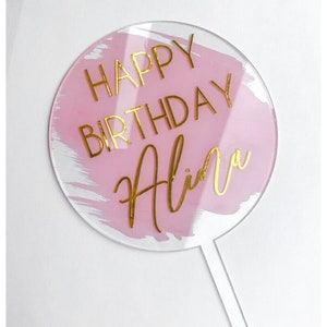 Custom Cake Topper Acrylic | Acrylic Cake Topper | Personalised Cake Topper