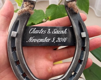 Blacksmith made Iron Horseshoe - 6th Anniversary - Iron wedding - 6th wedding anniversary - iron 6 year - Horseshoe for luck - Gift for wife