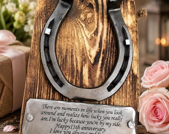 Personalized Steel Horseshoe – 11th Anniversary Keepsake, Handmade Blacksmith Gift – Eleven Years Married 2026