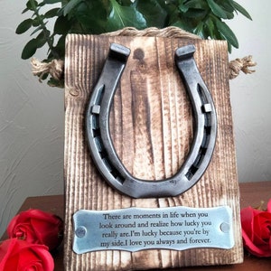 Blacksmith made Iron Horseshoe - 6th Anniversary - Iron wedding - 6th wedding anniversary - iron 6 year - Anniversary gift - Personalized