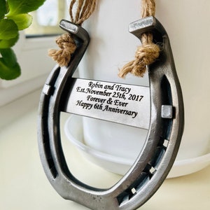 Blacksmith made Iron Horseshoe - 6th Anniversary - Iron wedding - 6th wedding anniversary - iron 6 year - Anniversary gift - Iron Anniversar