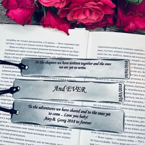 Unique iron Bookmark for 6th Wedding Anniversary - Personalized - Memorable iron Wedding Gift - Anniversary gift - for wife, husband, father
