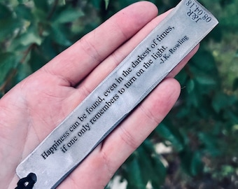 Hand Engraved Blacksmith Bookmark – Personalized Wrought Iron, 10th Anniversary