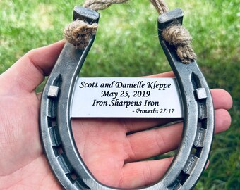 Personalized Iron Horseshoe – Handmade Wedding Anniversary Gift