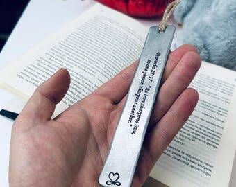 Iron Bookmark – Personalized - Anniversary Gift - 6th wedding anniversary gifts for her him - Iron Sharpens Iron - Proverbs 27:17