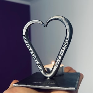 11th Wedding Anniversary - for her gift - for him gift - Birthday gift - Personalized - Steel Anniversary - Steel Wedding - Engraved Message