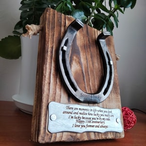 Ferro di cavallo per fortuna - Regalo di nozze di 2 anni per lui - Regali di anniversario di 2° anniversario per lei - Regali di anniversario di carta - Regali di anniversario di matrimonio di 2° anno