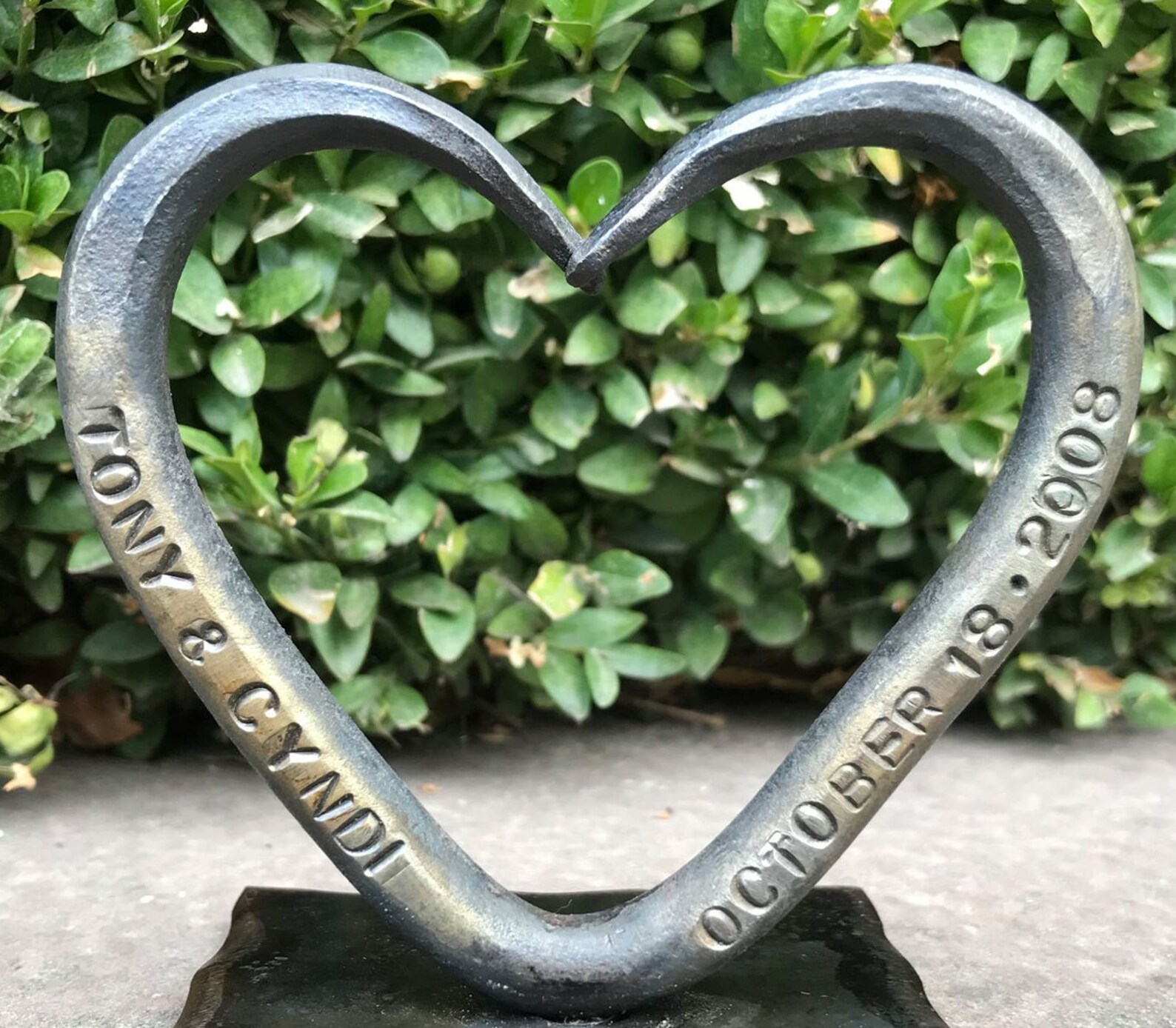 6th Anniversary Gift Iron Heart Iron Wedding Hand Iron Heart Personalized Iron Gift for