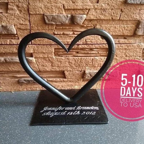 Iron Heart Keyring Hand Iron Anniversary Gift Etsy